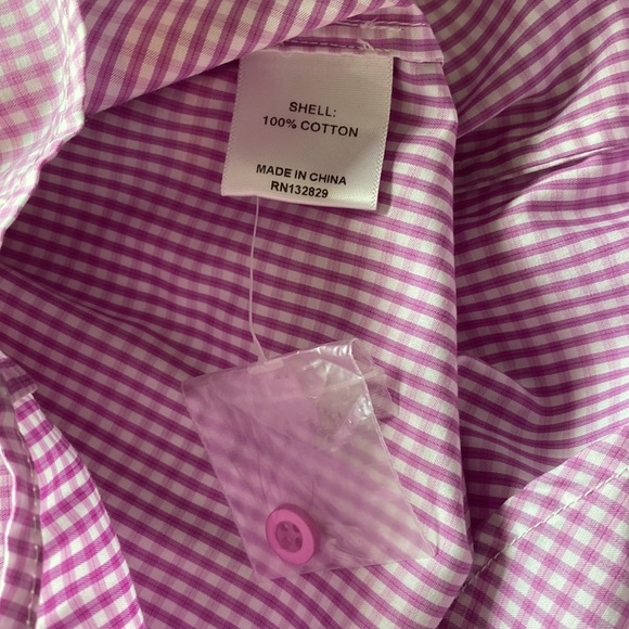 Camila Coelho Elliot Shirt Dress Pink Lilac Gingham Check Revolve Small - Picture 8 of 9